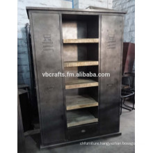 Industrial Cabinet With Wooden Shelve
